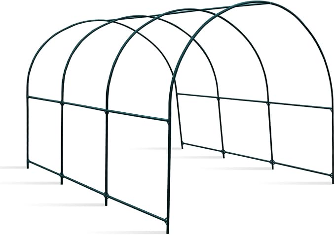 Strong Camel Greenhouse Replacement Frame for Outdoor Larger Hot Garden House  Support Arch Frame Climbing Plants/Flowers/Vegetables (12'X7'X7' Frame)