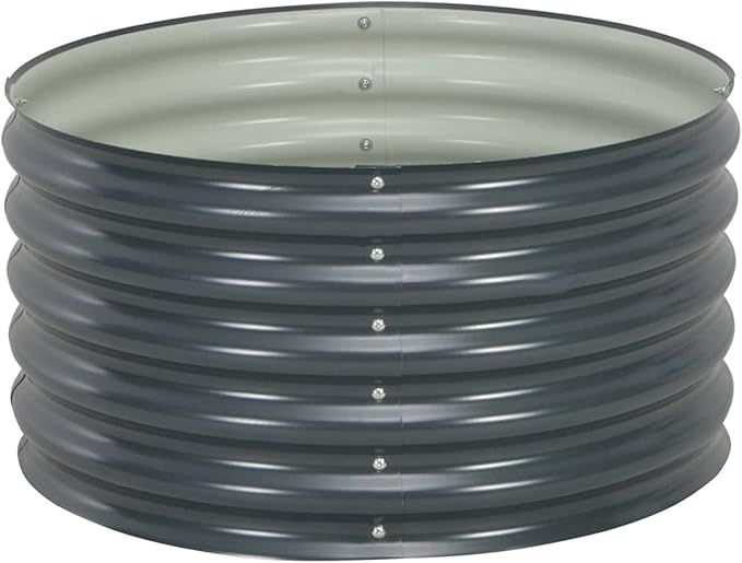 Raised Garden BedRaised Planters Garden Raised Bed 31.5x31.5x17.3 Galvanized Steel Gray
