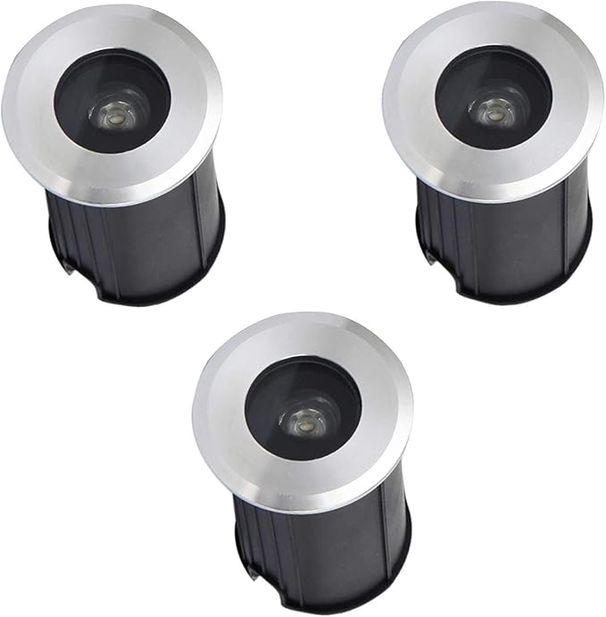 3PCS Miniature Underwater Recessed LED Landscape Lights - 12V/24V Ground Spotlights