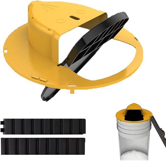 1PC Mouse Rat Trap Bucket Turnover Barrel Lid Mouse Rat Trap for Indoor Outdoor Mouse Rat Traps Compatible 5 Gallon Bucket（Without Barrel）
