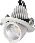 COB Recessed Spotlight Opening High-Transparency Adjustable Angle Elephant Trunk Light for Shop Exterior Walls Wedding Dress/Clothing Store Windows(Warm White40W(AC111-240V))
