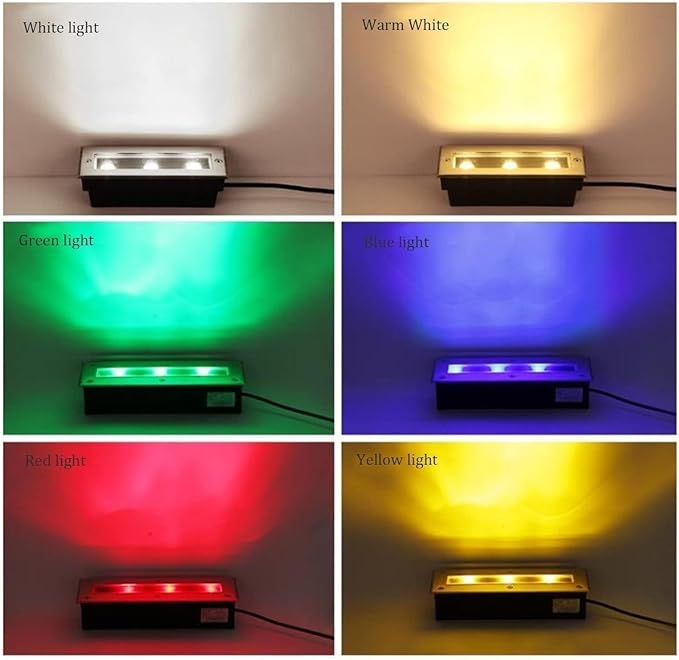 Outdoor Recessed LED Spotlight - Buried Yard Lamp IP67 Waterproof Rectangular Linear Underground Lights(Red85-245V(36W))