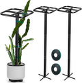 2 Pack 12 x 48 Inch Dragon Fruit Trellis Adjustable Garden Metal Plant Climbing Support with Wide Stretch Ties for Outdoor Vertical Gardens Vining Plants