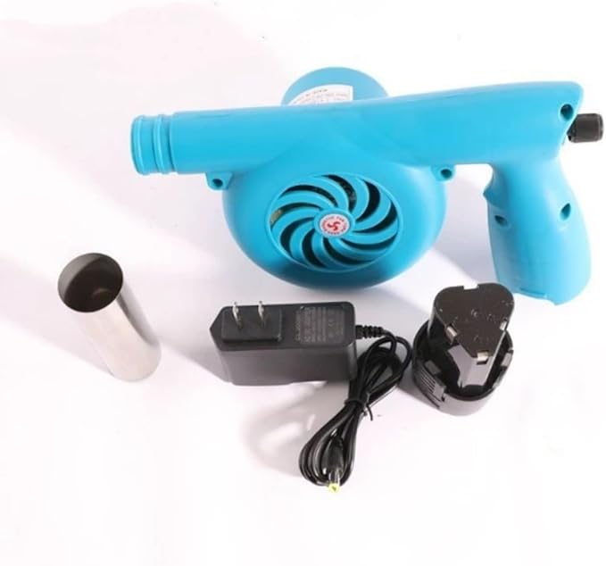 A Set of Smoke Rat Catcher Fog Mechine Farmland Mouse Catchers Durable Electric Fan Smoke Rats Also Suitable for Rabbits or Moles Outdoor Hunting Smoking Gun+2 Rechargeable Batteries+2 Cages