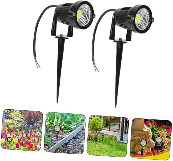 Housoutil 2pcs Led Projector Light Garden Lawn Night Light Decorative Outdoor Landscape Lighting