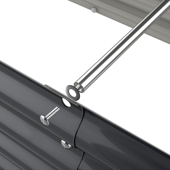 Olle 4 Pack Anti-Corrosion Aluminum Support Rods for 28 Width Raised Garden Bed 28 Inch Long