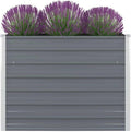 YAFF Raised Garden Bed 39.4x39.4x30.3 Galvanized Steel Gray (19.58lbs)