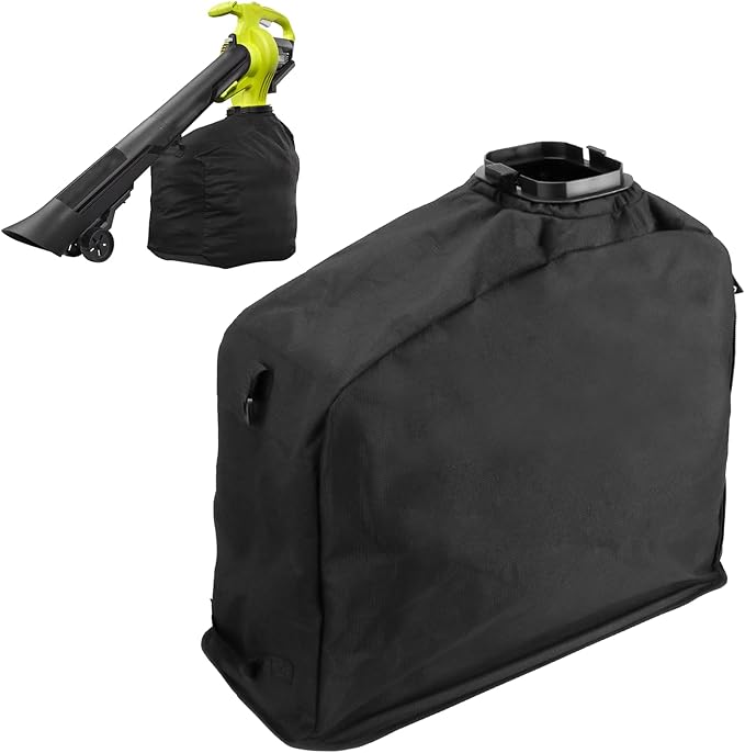 Leaf Bag Replacement Part # 205110001 Compatible with Ryobi 40V Vac Attack Leaf Blower Vacuum Mulcher RY40405 RY40405VNM - for Ryobi Leaf Blower &amp Vacuum Accessories (Black)