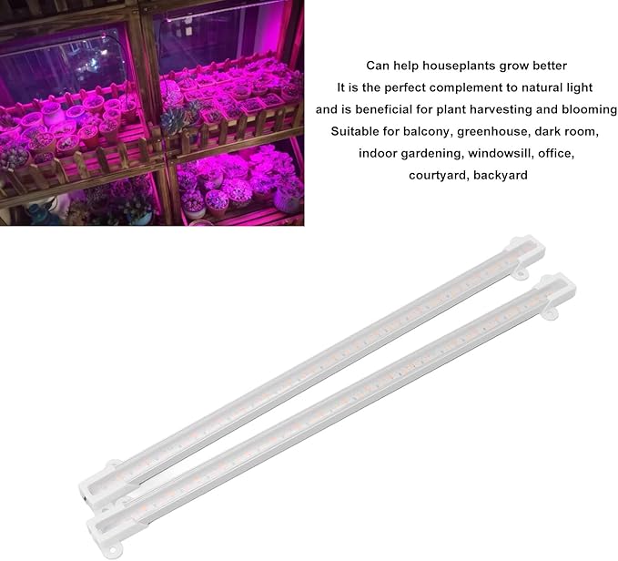 Pissente Solar Grow Light LED Grow Lamp Solar Powered Plant Lights Greenhouse Grow Lights for Outdoor Indoor Plants 1-10 Level Control Switch 10W Double Sided Power Generation (20w)