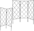 TIDTALEO 5pcs Garden Plant Trellis Set for Climbing Plants Outdoor Black Foldable Vine Support Stands 20x53cm Climbing Rack for Vegetable and Potted Gardening