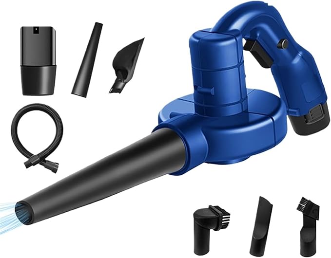 Cordless Electric Air Blower &amp Suction Leaf Computer Dust Snow Blowing Cleaner Collector Power Tool