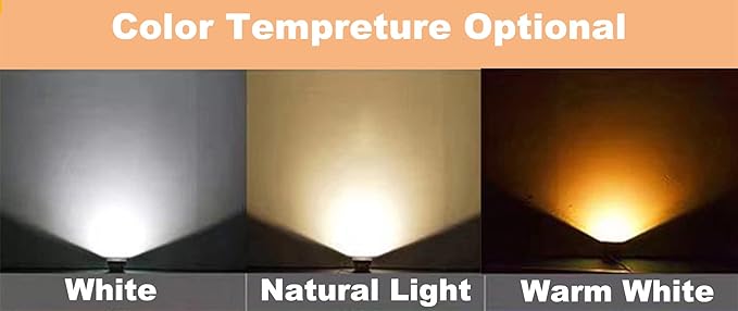 Kiven IP65 Waterproof LED Landscape Up Down Ligh LED Decorative Spotlight Lamp with Plug-in Cord and Timer for Indoor Outdoor Yard Plants Advertising Board (10W Warm White)