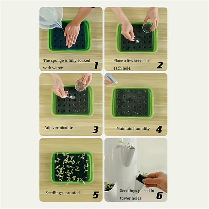 Hydroponics Tower Indoor Growing System Vertical Hydroponic Vegetable Growing Machine with Pump And Movable Water Tank Garden Planter Indoor Smart Garden Kitfor Both Indoor And Outdoor20 holes