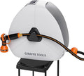 Giraffe Tools Heavy Duty Retractable Hose Reel 130FT 1/2 Inch Automatic Rewind Garden Hose Reel with Flexible Swivel Base Ground Mount for Lawn Patio and Concrete Floor