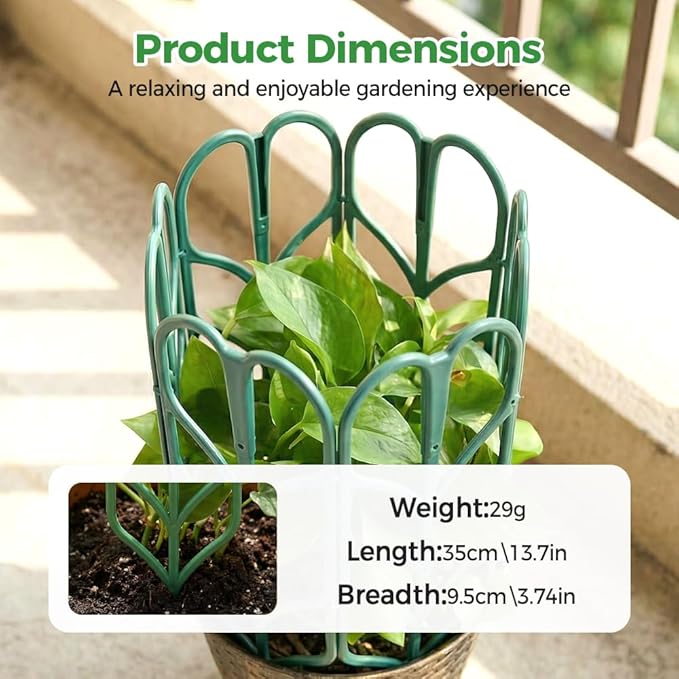 Plant Trellis for Climbing Plants Indoor Outdoor Plastic Garden Trellis Adjustable Potted Plant Support for Pothos Ivy Hoya Monstera &amp Flower Vines (9PCS)