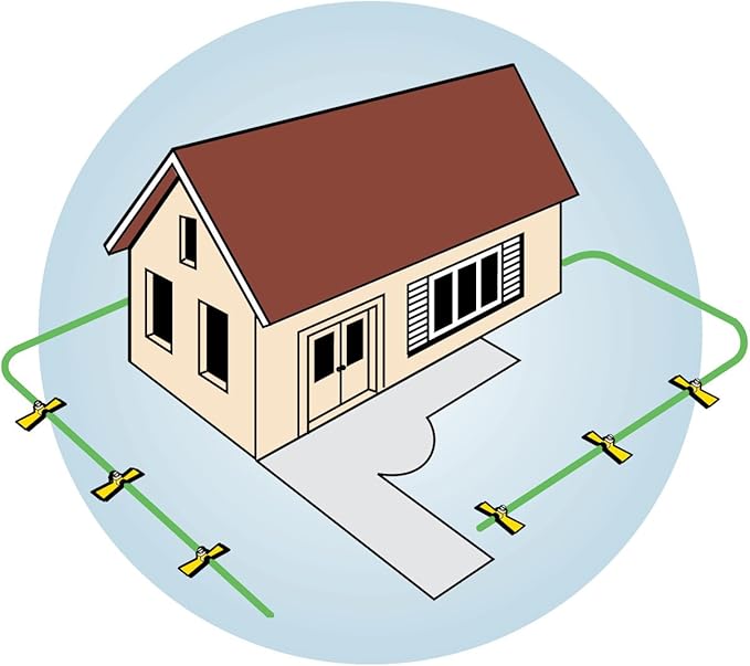 Orbit 58092N Port-A-Rain Hose Watering Sprinkler System Green