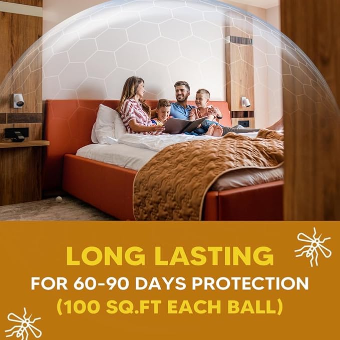 Mosquito Repellent Outdoor Patio Mosquito Repellent Balls Indoor Mosquitoes Deterrent for Yard Mosquito Control Keep Mosquito Away for Room/Porch/Camping Effective for 60 Days-8P