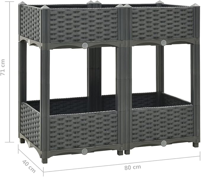 SKM Raised Bed 31.5x15.7x28 Polypropylene-04061026