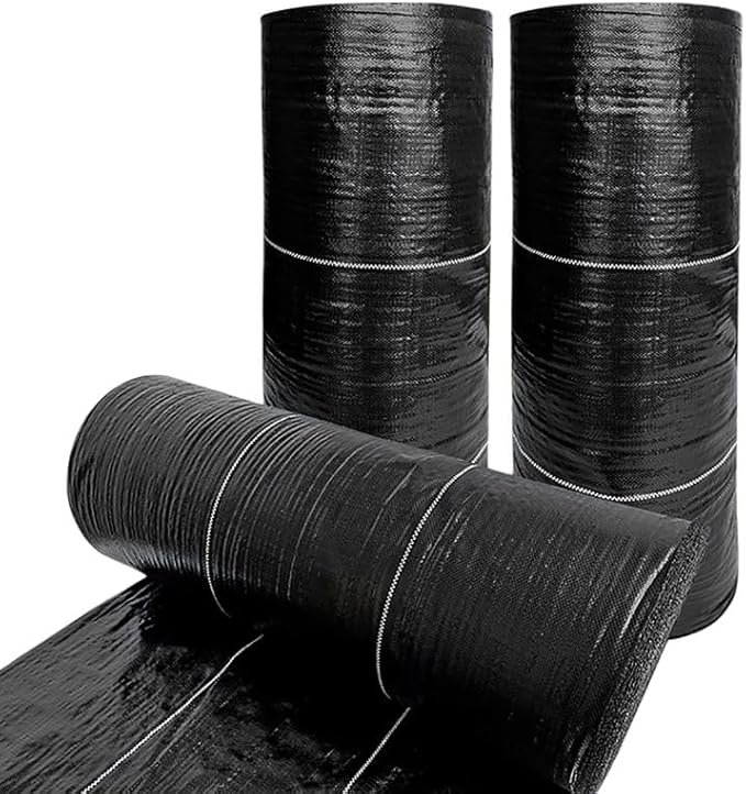 Weed Control Fabric Weed Membrane Roll Tear-proof Garden Underlay Weed Control High Density Landscape Weed Matting for Patios Garden Flower Beds Pond(1.2 * 200m)