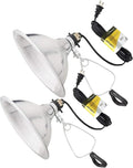 Simple Deluxe HIWKLTCLAMPLIGHTMX2 2-Pack Clamp Lamp Light with 8.5 Inch Aluminum Reflector Up to 150 Watt E26 Socket (No Bulb Included) 6 Feet 18/2 SPT-2 Cord Silver