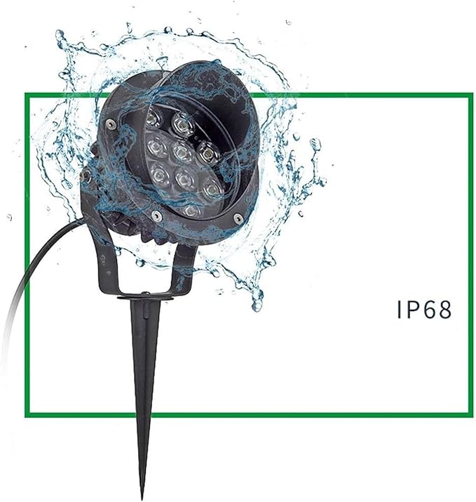 Garden Lights LED Adjustable Lawn Spotlights Used for Landscape Lawns and Outdoor Courtyards(Ground Type - Yellow Light)
