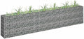Galvanized Steel Gabion Planter 106.3x106.3x23.6 Large Raised Garden Bed for Flowers Herbs Veggies