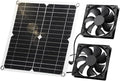 SUNYIMA 12W Solar Fan IP65 Waterproof Solar Exhaust Fan for Chicken Coops Greenhouses Sheds Pet Houses &amp Window Venting (Dual Fan)