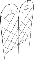 Kisangel 2pcs Foldable Iron Trellis for Climbing Plants Garden Plant Support Rack Outdoor Indoor Vine Climbing Stake Display