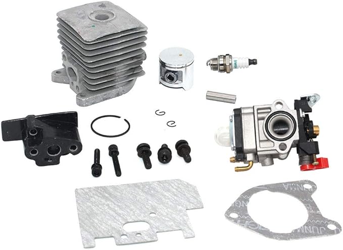 Cylinder Piston Kit For 30cc Homelite Blower HB180 D25B Yardvark BX90 Yard Broom HB180V BVM160 BP250I D25MHV D30MHA HB100 HB180 HB180VGK HB180VI HB290 HB390 HB390V PN UP07146A UP07146 UP03037A