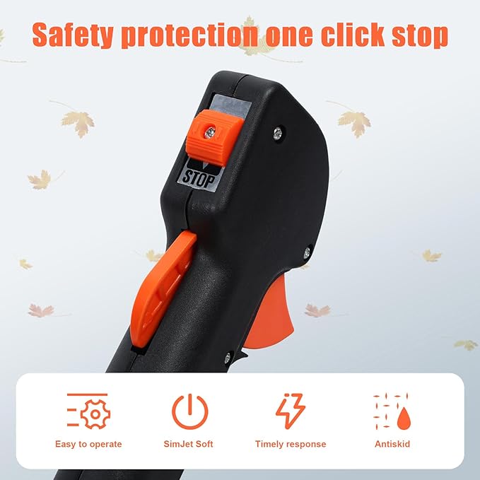 Backpack Leaf Blower 80CC 4.7HP 2-Cycle Gas Leaf Blower 900-CFM &amp 210-MPH Powerful Back Pack Blowers Variable Speed Cruise Control Portable Air Blower for Garden Snow Dirt Debris