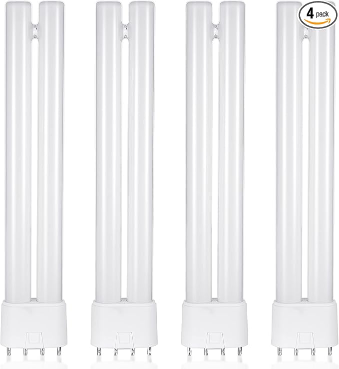 4 Pack 8.6 Inch Bug Zapper Replacement Bulb 18w H Shaped Light Bulb Compatible with 18w Indoor Outdoor Bug Zapper Light Bulbs for Home with 4 Pin Base Mosquito Zappers
