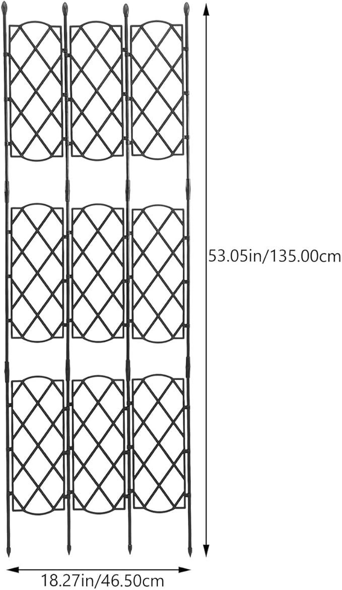 Luxshiny Steel Plant Trellis Climbing Screen Outdoor Garden Plant Support Stake for Vines Roses Peas Metal Lattice Frame for Flowering Vegetables