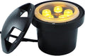 Garden Landscape Lights - AC85-265V Outdoor Underground Lamp IP66 Waterproof 4 Sided Glow Round Decking Lighting Outdoor Recessed Spot Light Ground Landscape Lights(Yellow9W(AC85-265V))
