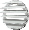 PATIKIL 12 Inch Aluminum Vent Cover Louver Shutter Exhaust Fan Louvered Vent Automatic Gravity Round Grill Self-Closing Vent Cover for Greenhouse Industrial Exhaust HVAC System White