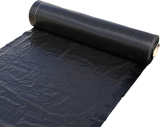 Weed Control Fabric Heavy Duty Weed Barrier Membrane Cut Easily Landscape Ground Cover Weed Barrier Mat for Gravel Artificial Grass Lawn Underlay(1.2 * 100m)