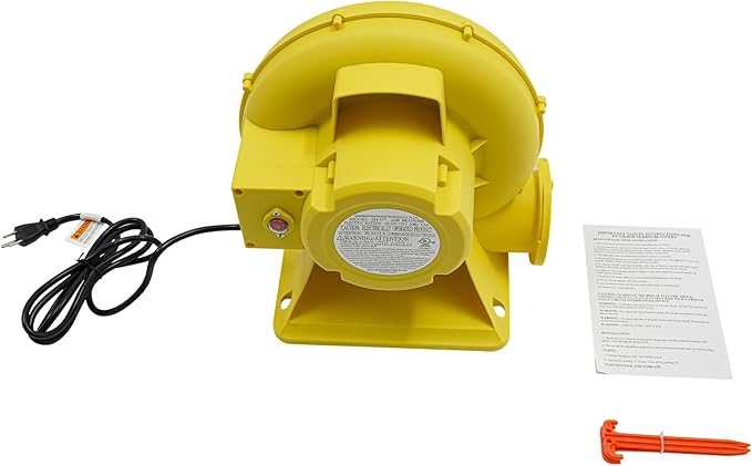 Air Blower Pump Fan 2150Pa Air Blower Jumping Bed Inflator Powerful Inflatable Bounce House Blower for Inflatable Water Slide Bouncy Castle Bounce House Speed 3250RPM 1118CFM Air Volume