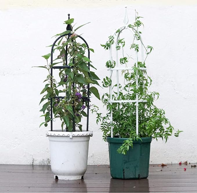 Garden Trellis for Climbing Plants Plant Support Cage Tower Obelisk Plant Support Indoor Potted Plant Plant Trellis for Climbing Vines Tomato Flower Vegetable Rose