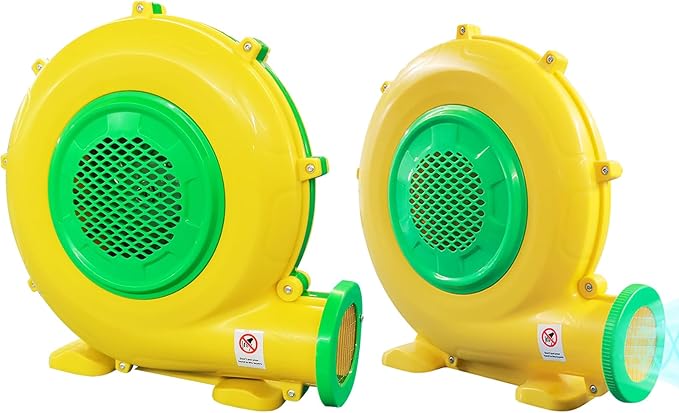 950W+480W High Power Air Blower for Inflatable Spray Booth Inflatable Bounce House Blower Portable Fan Pump Corded Commercial for Bouncy Castle Jumper Water Slide