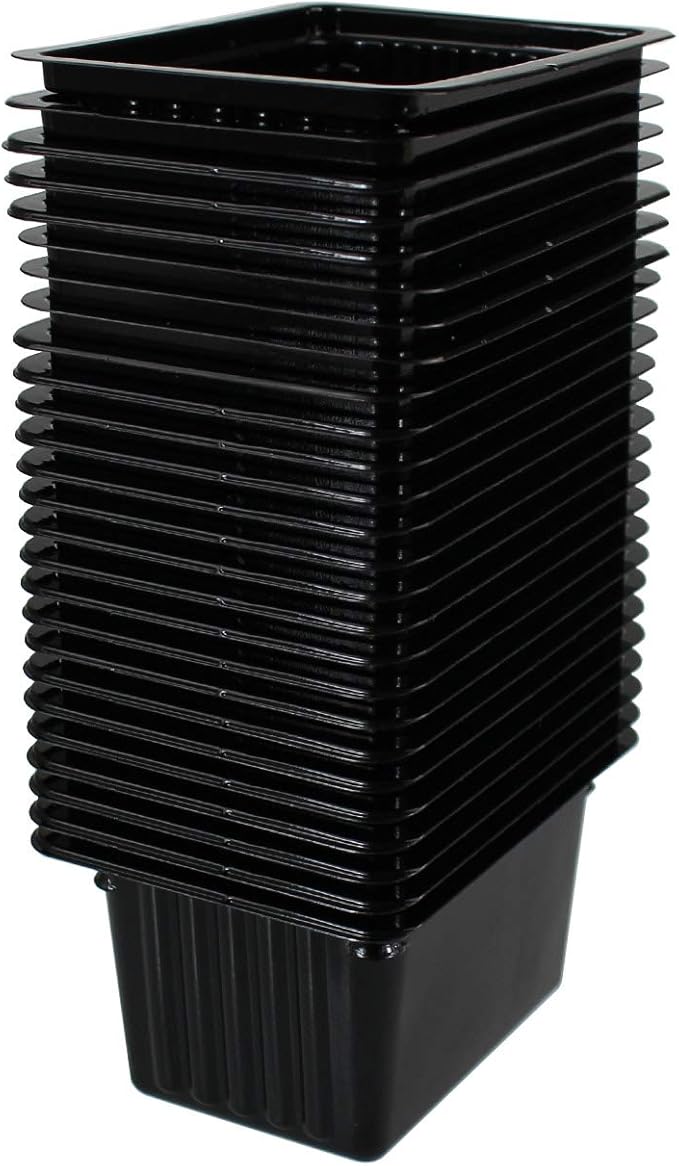Handy Pantry Micro Punnet Microgreens Single Serve Growing Trays - Pack of 25-2 by 3 - 2 High - Grow Micro Greens in Individual Serving Trays - Use with Micro Mat Punnet Pads
