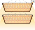 2Pcs 500W Full Spectrum Planting Lamp UV IR Greenhouse Hydroponics System Sunlike Seeding Lights 110V Vegetable Bonsai Fruit Potted Succulent Moss Cactus Cultivation Lighting with Hook US Plug