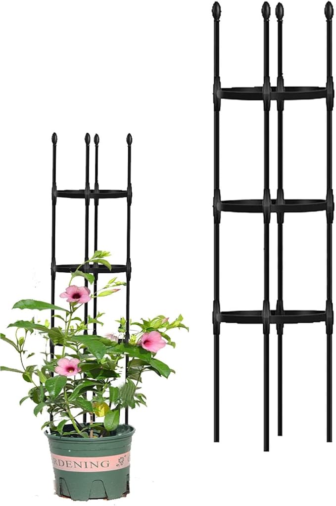 RADAAB Garden TrellisStainless Steel Trellis for Climbing Plants110cm140cm170cmTall Plant Support ClimbingPerfect for Tomatoes Vines and More 1-Pack (Size : 9.8/25cm Dia. x 43/110cm H)