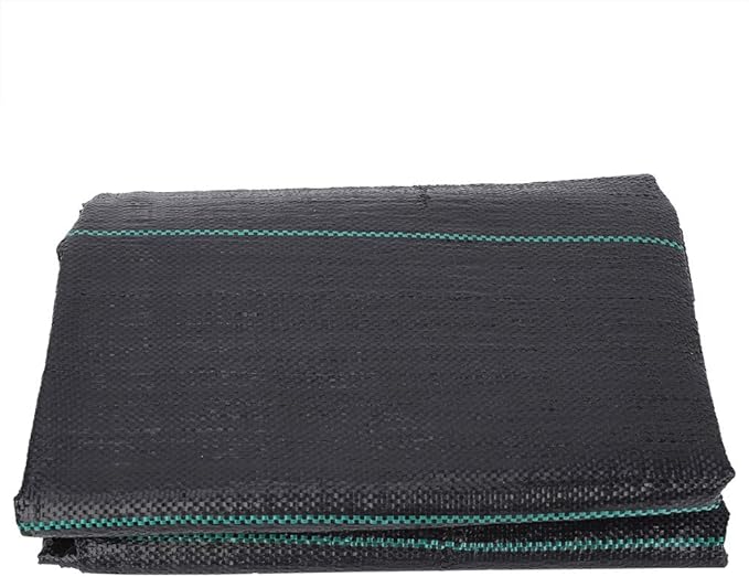 2X5M Garden Ground Weed Control Fabric Premium Landscape Ground Cover Heavy Duty Weed Barrier Fabric with High Strength Plastic Flat Yarn Excellent Water Permeability for Garden