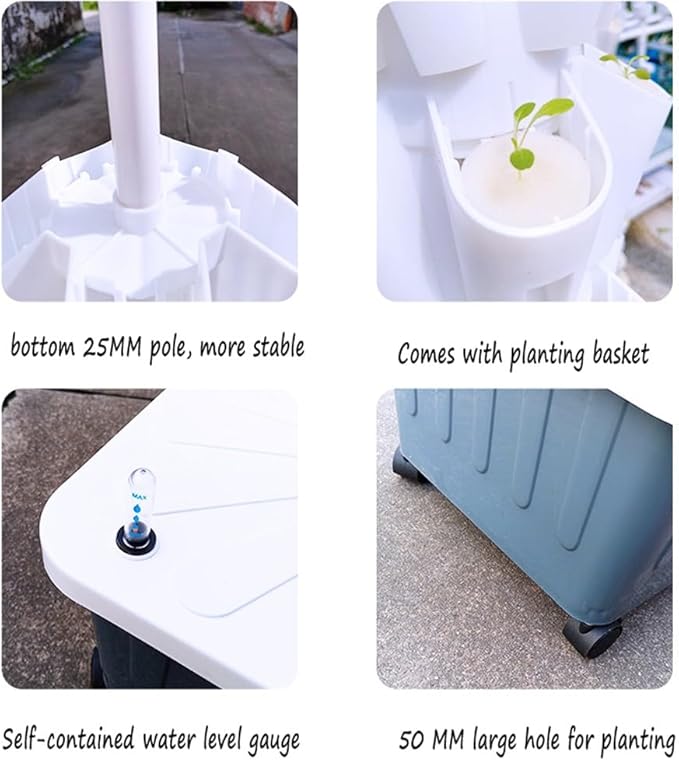 Hydroponics Growing SystemHydroponic System 8 Layer/10 Layer/12 Layer Home Balcony Yard for Planting Various Leafy Vegetables Flowers Herbs GYL24824(Color:B2Size:8 Layer)