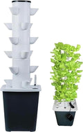 Garden Hydroponic Growing System 15/20/25/30 Pods Hydroponics Tower Apartment Grow Kit Aquaponics Planting System with Hydration Pump Adapter Network Pots Herbs Timer
