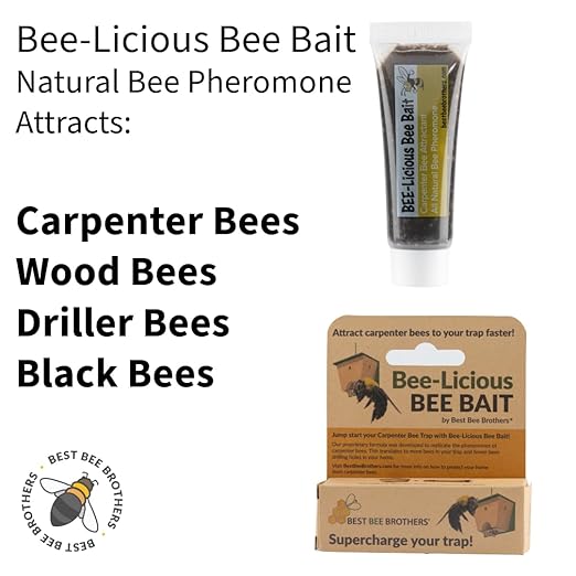 Best Bee Brothers Bee-Licious Carpenter Bee Bait All-Natural Pheromone Lure 10 ml Squeeze Tube 2-Pack