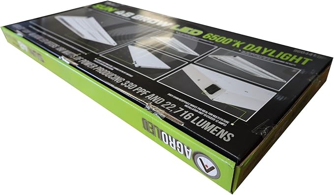 Sun 48 200W LED Quantum Grow Light 30000+ Lumens Full Sun Spectrum 4Ft x 24in Coverage 2 Switches