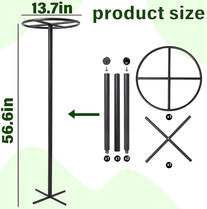 60-Inch Dragon Fruit Trellis - 2 Durable Metal Supports for Climbing Plants Easy to Assemble Outdoor Garden Trellis for Dragon Fruit Enthusiasts