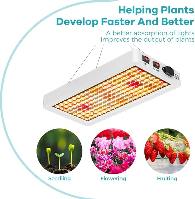 4 Pack 1200W Full-Spectrum LED Plant Grow Lights Veg/Bloom Modes Dimmable UV/IR Included AC100-277V Ideal for Greenhouses Tents Hydroponics Boost Yield &amp Vitality Full Planting Lighting With US