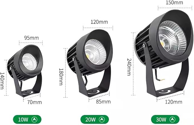 Outdoor Spotlight Garden Landscape Lights IP65 Waterproof Adjustable LED Spot Lights AC85-110V for Yard House Tree Wall Decoration Lighting