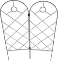 DOITOOL 2pcs Foldable Iron Garden Trellis Plant Climbing Frame Supports for Indoor Outdoor Potted Plants Vine Holder Support Structure